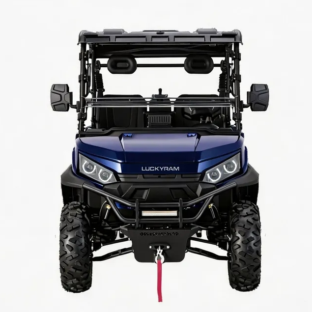 အမဲလိုက်မွေးမြူရေးခြံအတွက် 10KW AC Motor 4WD လျှပ်စစ် UTV 1000kg ကားဆွဲခြင်း။