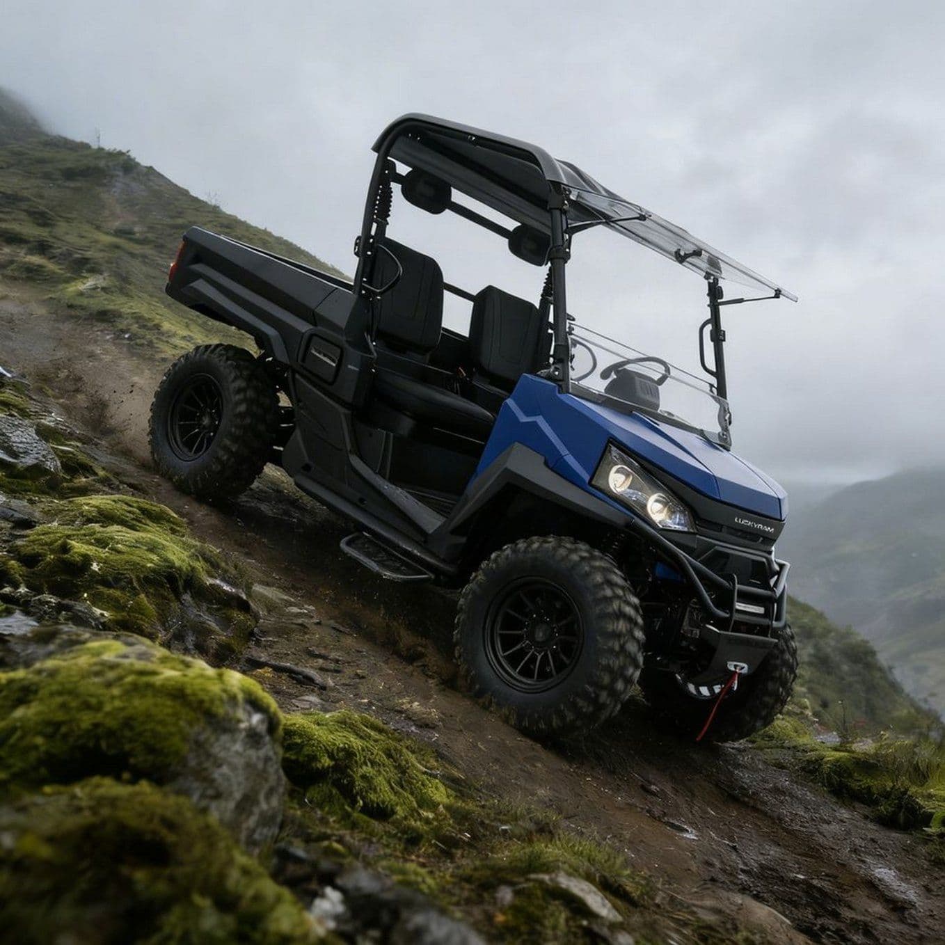 10KW AC Motor 4WD UTV 73.6V 150Ah 670kg Loading 400mm Wading