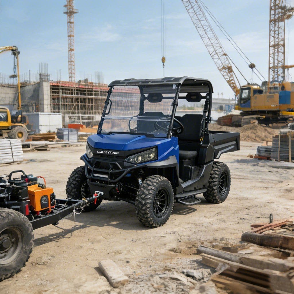 အမဲလိုက်ခြင်းအတွက် လျှပ်စစ် UTV 4WD 73.6V 150Ah EPS ပါဝါစတီယာရင်
